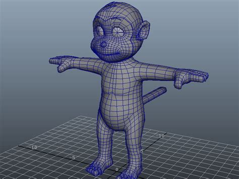 cute cartoon monkey  model maya files   modeling   cadnav