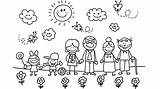 Family Members Pages Big Coloring Template sketch template