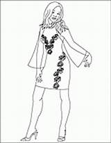 Fashion Coloring Pages Floral Thumbs sketch template