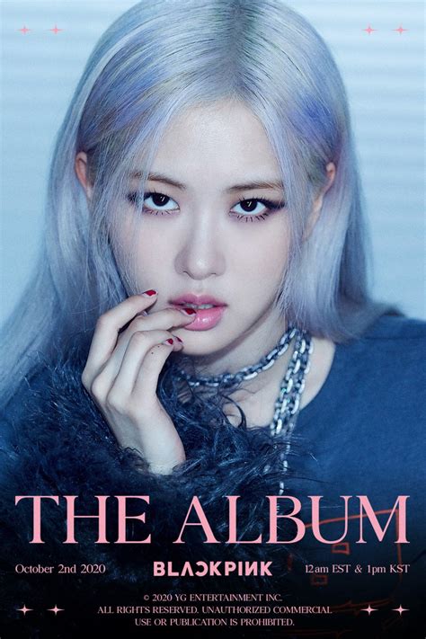 blackpink reveal  icy teaser poster  rose   album allkpop