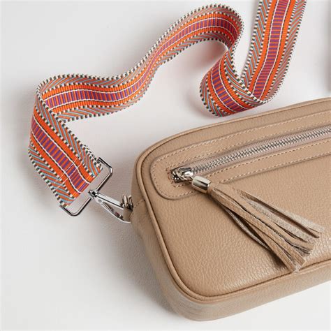 crossbody bag  beige  interchangeable straps betsy floss