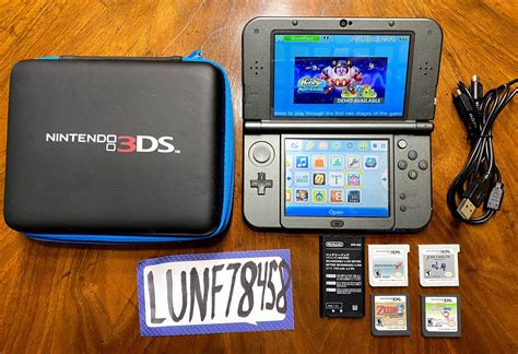 nintendo ds xl black gb lunf swappa