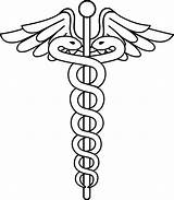 Clip Medical Symbol Pages Caduceus Choose Board Nursing Coloring Symbols Logo sketch template