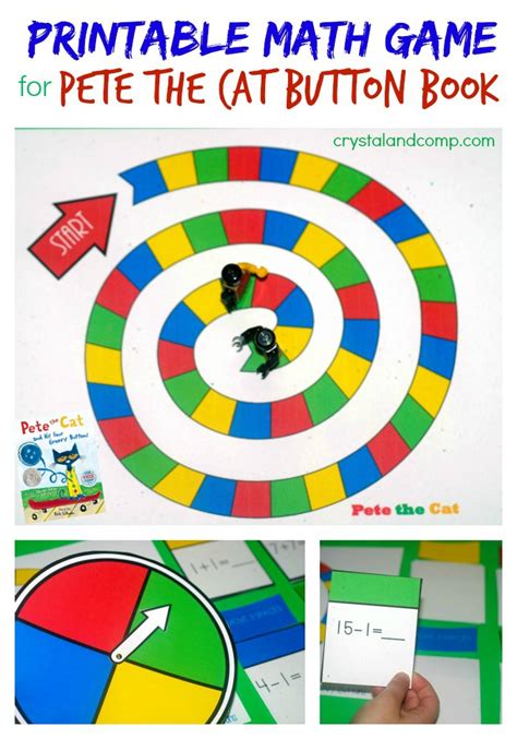 printable math game pete  cat inspired crystalandcompcom