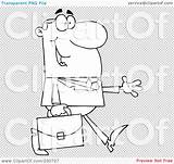 Coloring Businessman Outline Walking Illustration Hand His Hitting Hands Rf Royalty Clipart Pages Toon Hit sketch template