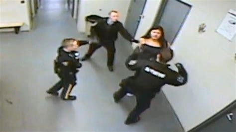 security video taken from rcmp detachment warning this video contains