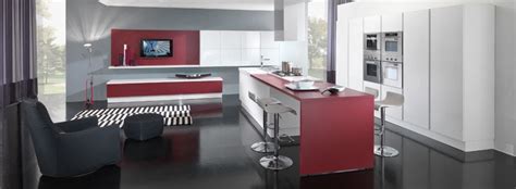 interior design collection  modern kitchen design  red  white cabinets