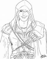 Creed Coloring Ezio Assassin Lineart Coloriage Pages Deviantart Sheet Enregistrée Depuis sketch template