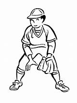 Baseball Coloring Pages Player Mlb Printable Sports Cliparts Clipart Field Short Great Diamond Color Print Clip Library Mascot Animated Sheets sketch template