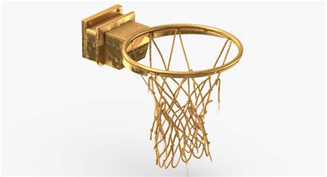 basketball net ripped gold turbosquid
