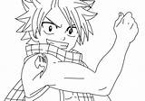 Natsu Coloring Fairy Tail Pages Deviantart sketch template