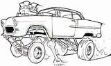 Drawings Colouring Gasser Drawing Rods Buggy Dune Kombi Automotive sketch template