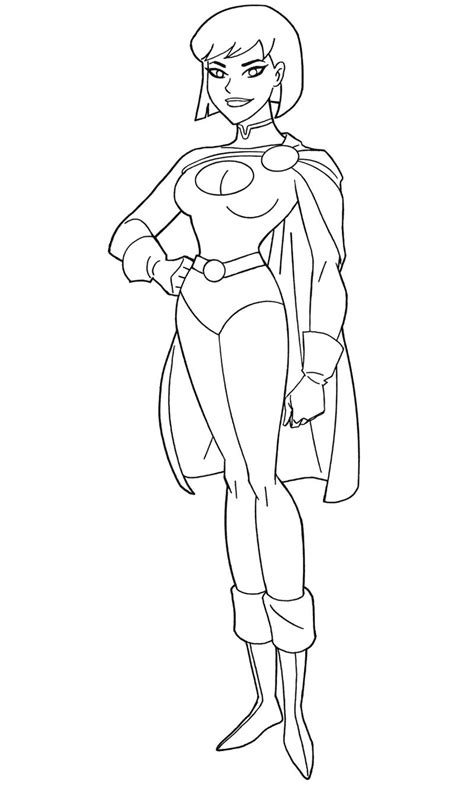 justice league dcau roll call power girl pencil  timlevins