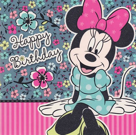 minnie mouse boutique happy birthday card cardspark