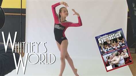 Whitney Models For Inside Gymnastics Magazine Leotard