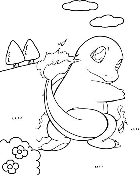 charmander coloring page  children