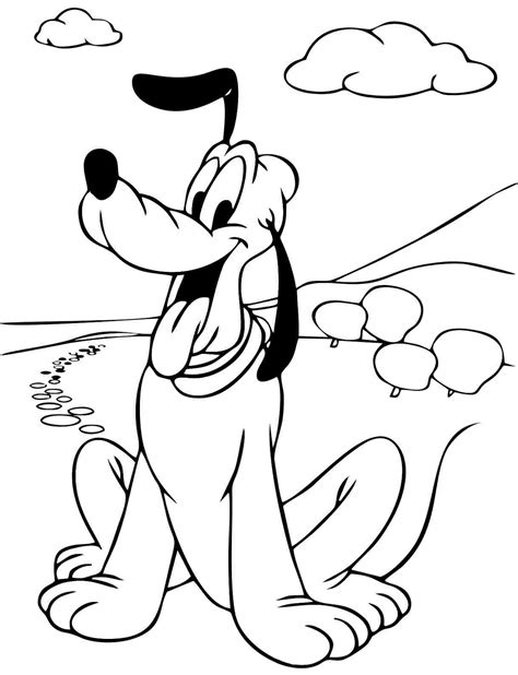 pluto coloring pages    print