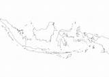 Indonesia Map Blank Outline sketch template
