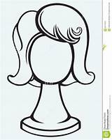 Wig Clipart Head Mannequin Background Isolated Blue Clipground Cliparts sketch template