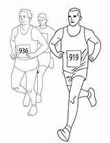 Running Racewalking Craft sketch template