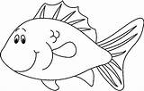 Sketsa Ikan Laut Binatang sketch template