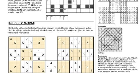 ontbrekende puzzelpagina met cryptogram sudoku en oplossingen eindhoven adnl