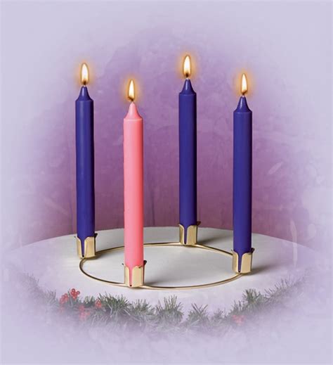 Advent Wreath And Candle Set 3 Purple 1 Pink Advent
