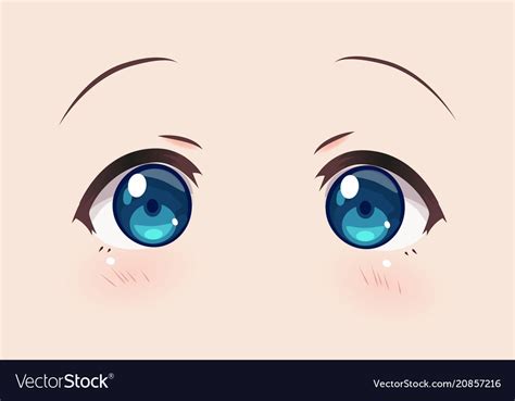 real eyes anime manga girls royalty free vector image