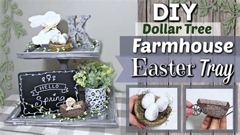 diy dollar tree easter decor farmhouse easter tiered