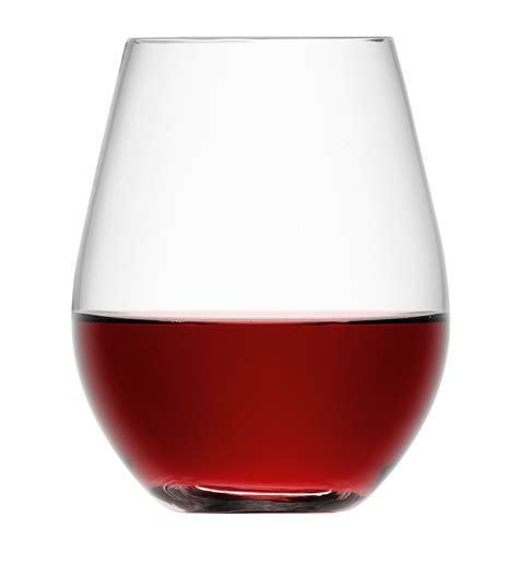 lsa international set   stemless red wine glasses ml harrods uk