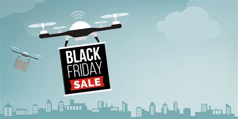 drone carrying  black friday sale advertisement banner  drone girl