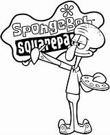 Squidward Spongebob Skalmar Kolorowanka Kolorowanki Wydruku Tentacles Druku Topcoloringpages sketch template