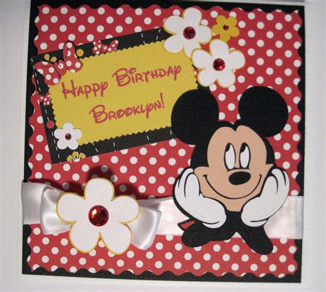 mickey mouse birthday card scrapbookcom disney birthday card mickey