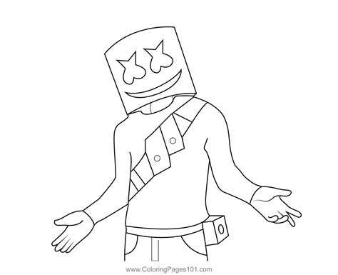 marshmello fortnite coloring page  printable coloring pages