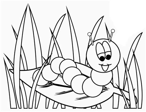 chenille insects kids coloring pages