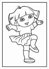 Coloring Dora Pages Diego Explorer sketch template
