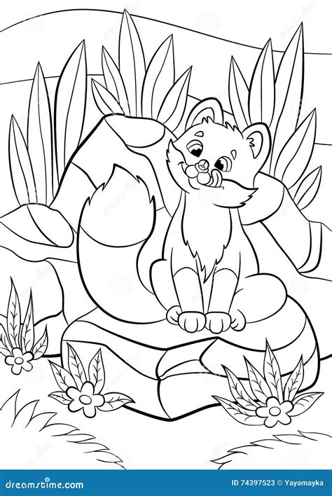 cute fox coloring page