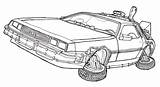 Future Back Delorean Coloring Pages Machine Time Car Deviantart Dmc Colouring Drawings Bttf Kids Coloriage Voiture Drawing Dessin Tattoo Visit sketch template