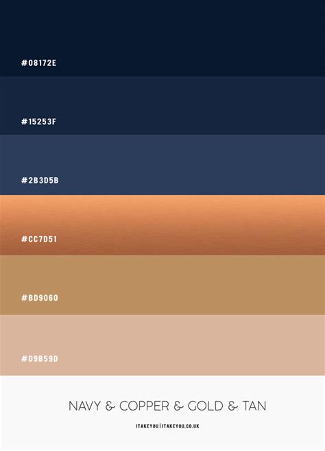navy blue bedroom  copper gold  tan accent colours