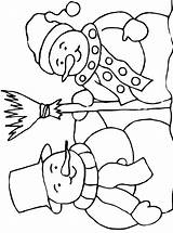 Snowman Sneeuwpop Fun Kids Coloring Pages sketch template