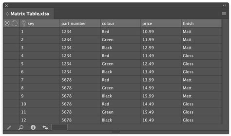 matrix table  design plugins bit software