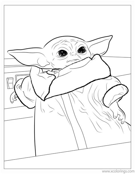baby yoda coloring pages  kids xcoloringscom