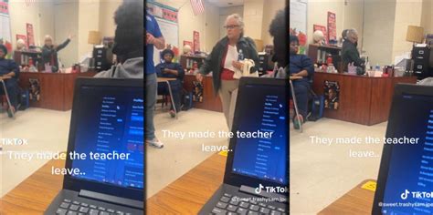 teacher storms out of a classroom saying she won t ever be back