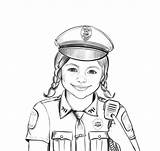 Police Coloring Pages Woman Drawing Women Policeman Girl Color Officer Female Kids Crafts Scout Adults Hat Officers Search Daisy Getcolorings sketch template