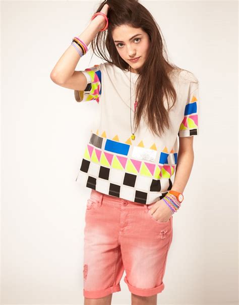 shirt  neon blocked hem  asos love  asos  shirts kids outfits girls fashion