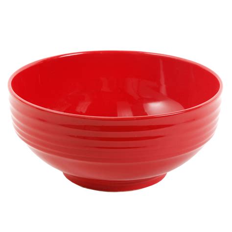 essential home   serving bowl red