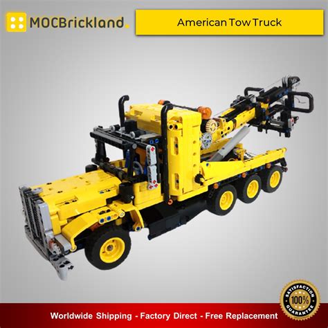 american tow truck moc  technic alternative lego  designed  timtimgo