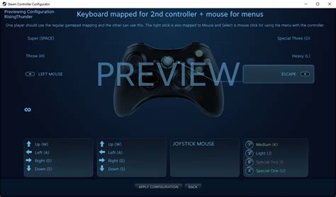 mapped  keyboard   controller  steam  easy local multiplayer  added mouse