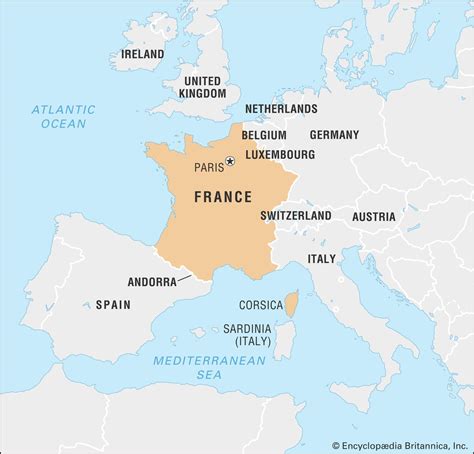 frankrijk buurlanden kaart de kaart van frankrijk en de omliggende landen west europa europa