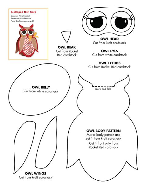 crafty patti  quilting  crafts owl template